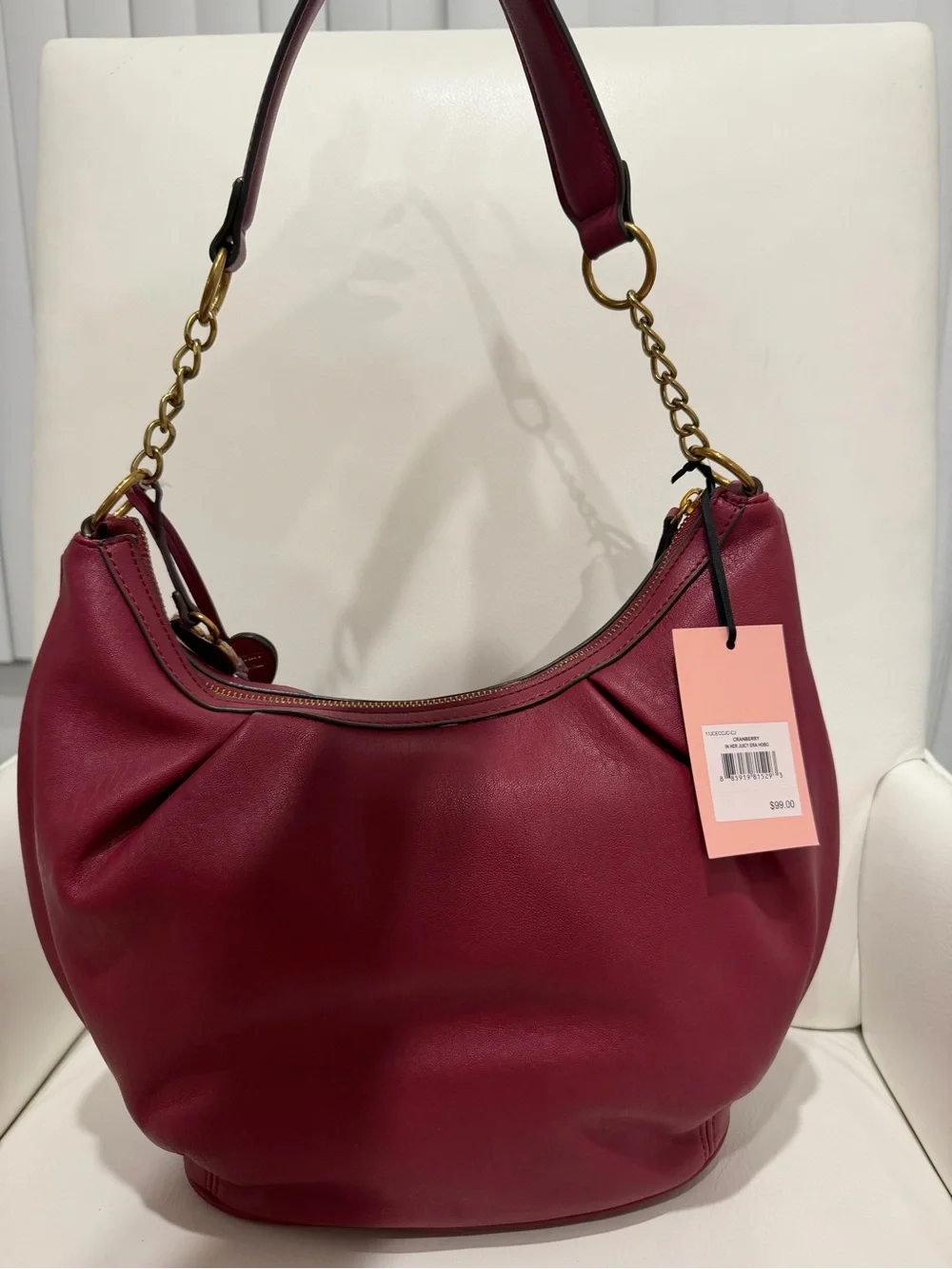 Juicy Couture Burgundy Hobo Shoulder Bag